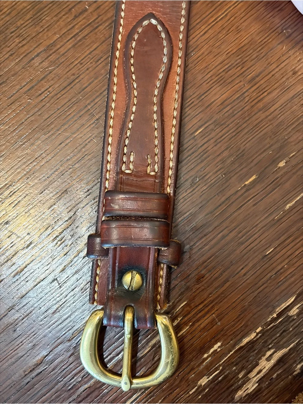 Made in USA El Paso Saddlery River Belt Sz 36 russet.
